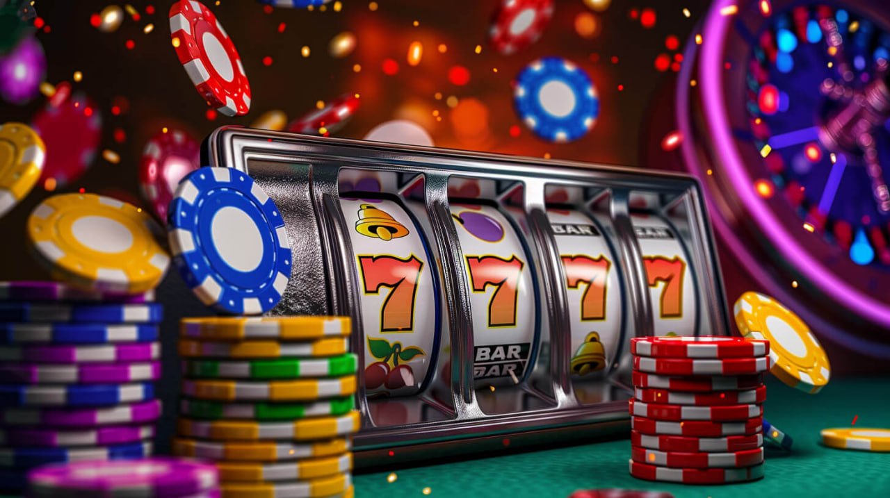 Split screen showing live dealer table on left and slot game interface on right